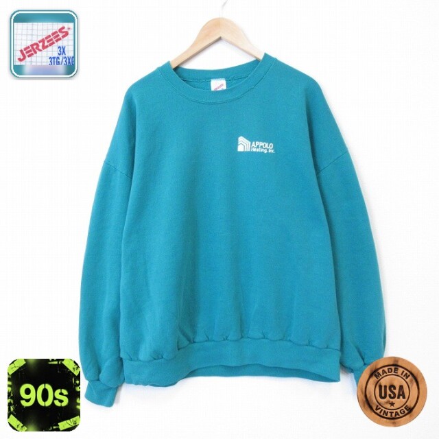 【50%OFF】ジャージーズ 90s 長袖スウェット APPOLO ブルー XL | 古着