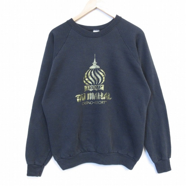 【20%OFF】フルーツオブザルーム 90s 長袖スウェット カジノリゾート ブラック L | 古着