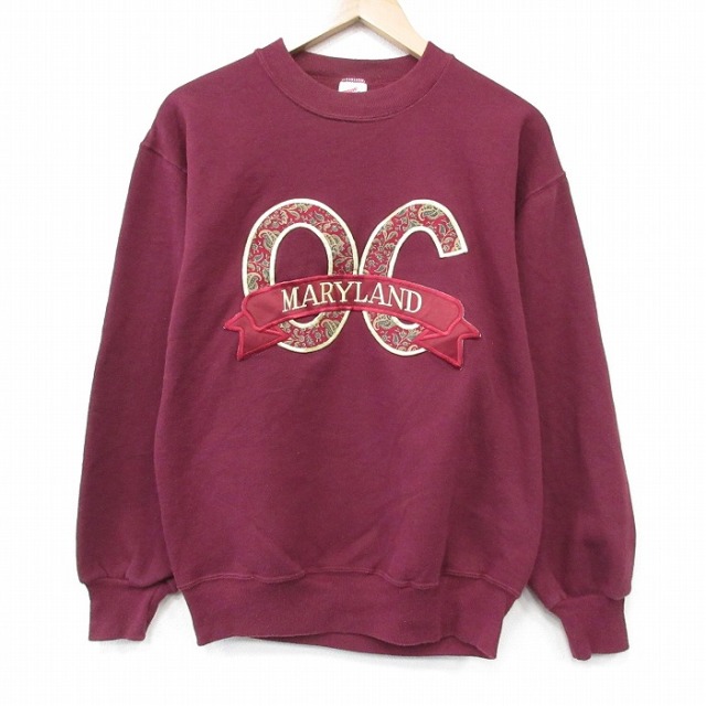 ジャージーズ 90s 長袖スウェット OC刺繍 バーガンディ M | 古着