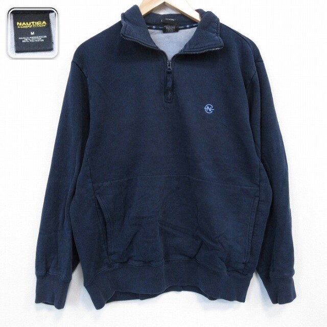 【50%OFF】ノーティカ 長袖スウェット ワンポイントロゴ ネイビー L | 古着