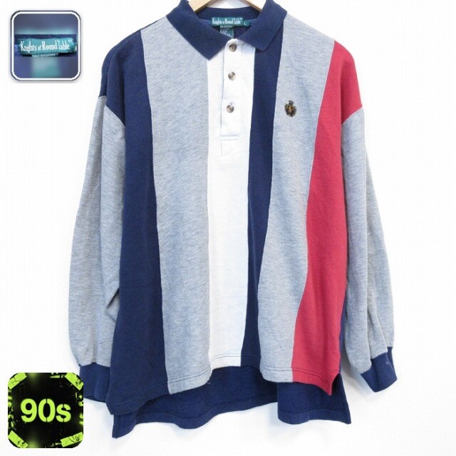【50%OFF】90s 長袖スウェット ワンポイントロゴ グレー XL | 古着