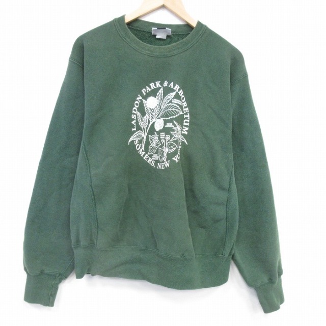 リー 90s 長袖スウェット ニューヨーク グリーン XL | 古着