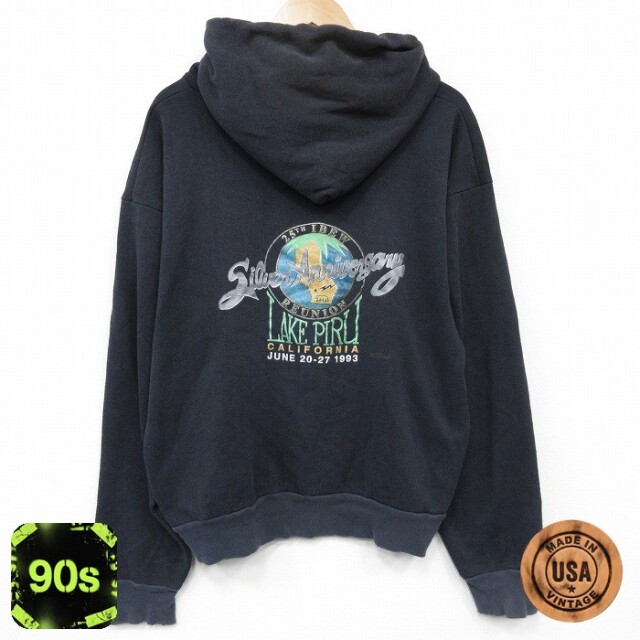 【50%OFF】90s 長袖パーカー カリフォルニア ブラック XL | 古着