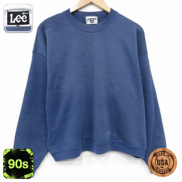 【50%OFF】リー 90s 長袖スウェット ブルー L | 古着