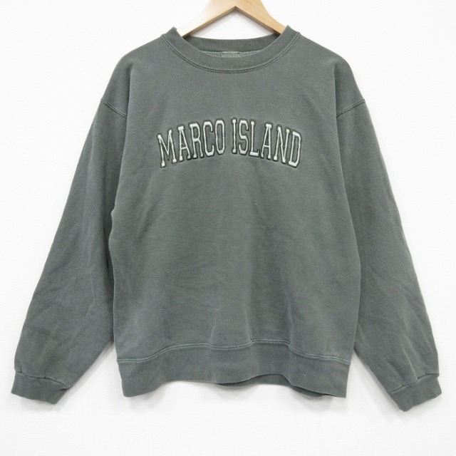 【20%OFF】00s 長袖スウェット MARCO刺繍 グリーン L | 古着