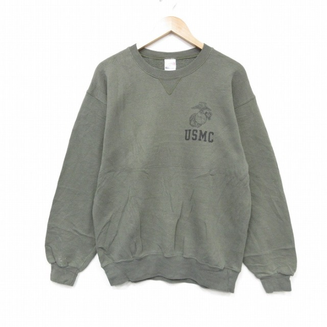 00s 長袖スウェット USMC グリーン M | 古着