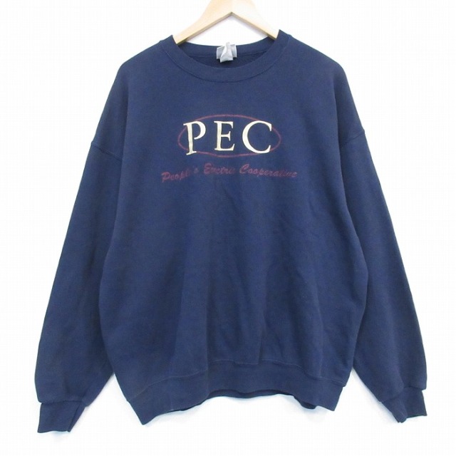 リー 00s 長袖スウェット PEC ネイビー XL | 古着