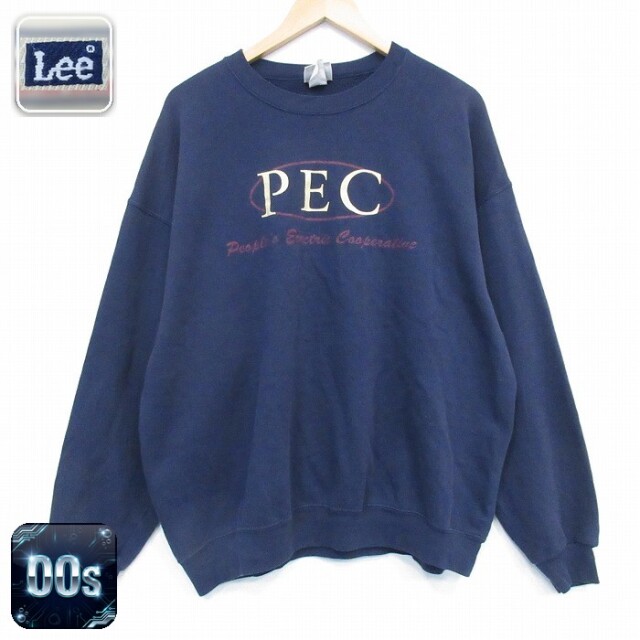 リー 00s 長袖スウェット PEC ネイビー XL | 古着
