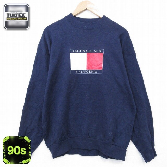 【50%OFF】TULTEX 90s 長袖スウェット カリフォルニア ネイビー L | 古着