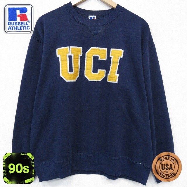 ラッセル 90s 長袖スウェット UCI ネイビー L | 古着