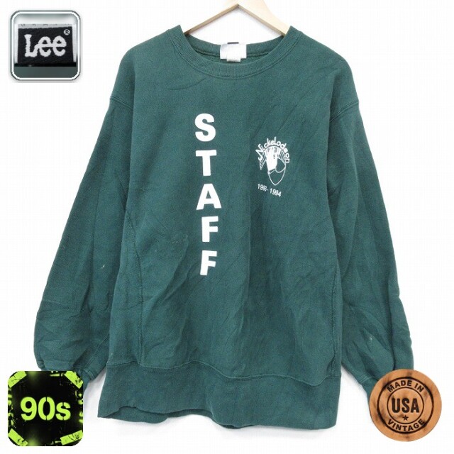 【50%OFF】リー 90s 長袖スウェット STAFF グリーン XL | 古着