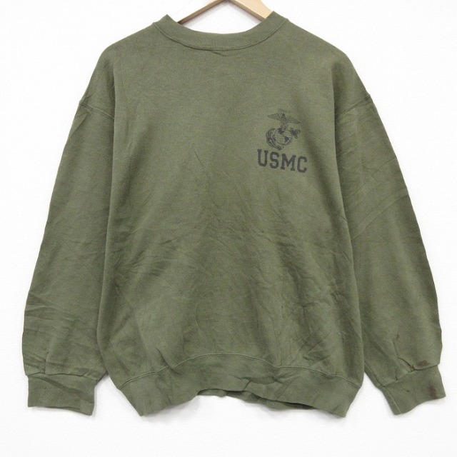 【20%OFF】00s 長袖スウェット ミリタリー グリーン L | 古着