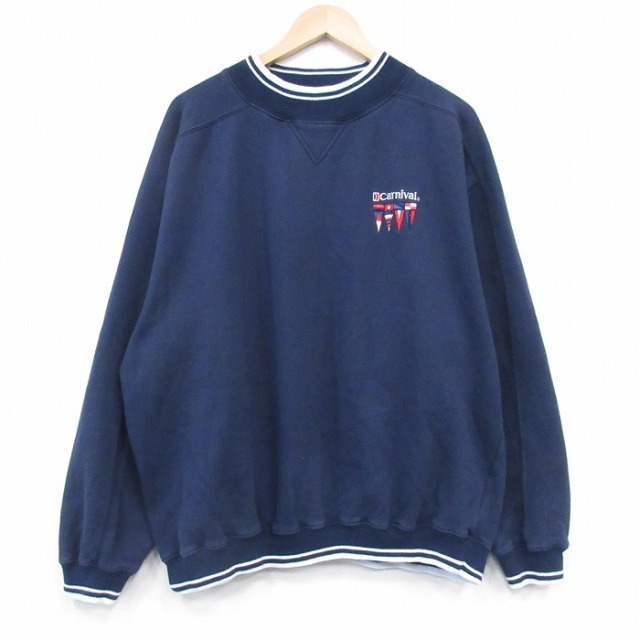 長袖スウェット ネイビー XL | 古着