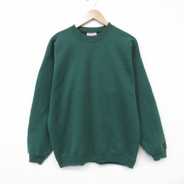 【20%OFF】ヘインズ 90s 長袖スウェット グリーン L | 古着