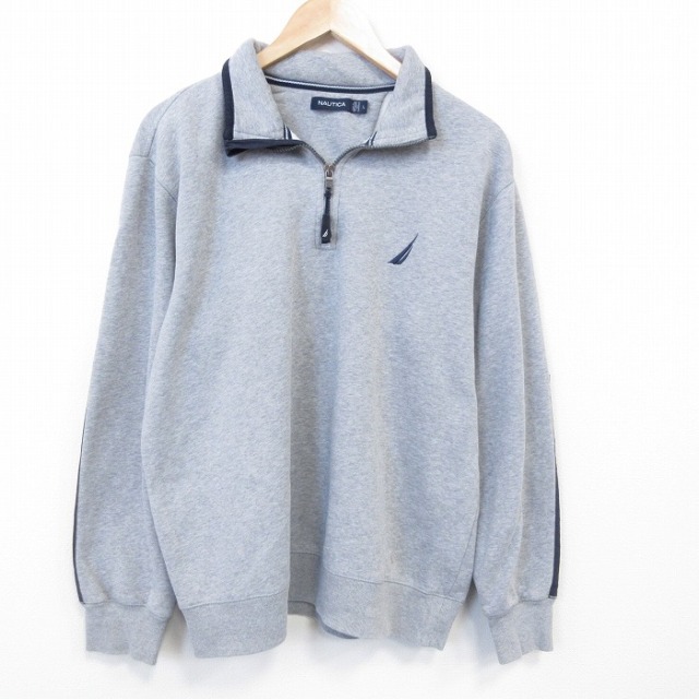 【20%OFF】ノーティカ 長袖スウェット ワンポイントロゴ グレー XL | 古着
