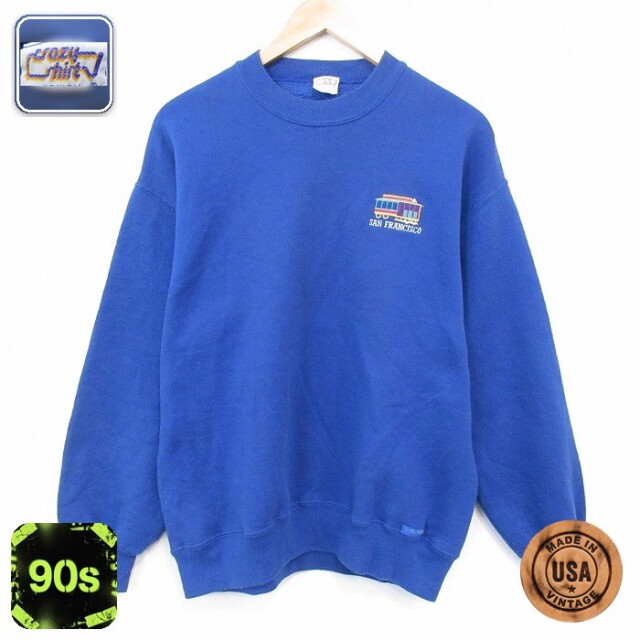 【50%OFF】Crazy Shirts 90s 長袖スウェット サンフランシスコ レッド M | 古着
