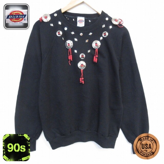 【50%OFF】ディッキーズ 90s 長袖スウェット ラグラン ブラック M | 古着