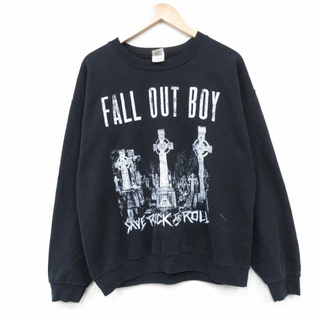 【20%OFF】フォールアウトボーイズ 長袖スウェット フォールアウトボーイズプリント ブラック L | 古着