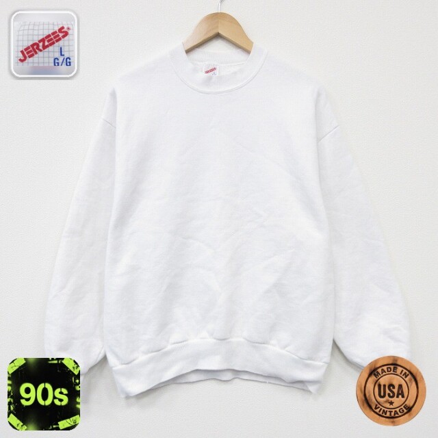 【50%OFF】ジャージーズ 90s 長袖スウェット ホワイト M | 古着