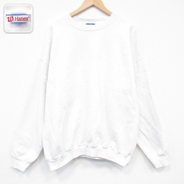 【50%OFF】長袖スウェット ホワイト XL | 古着
