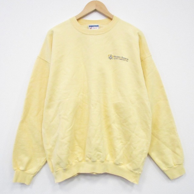 長袖スウェット イエロー XL | 古着