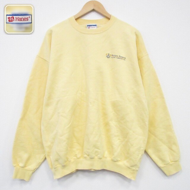 長袖スウェット イエロー XL | 古着