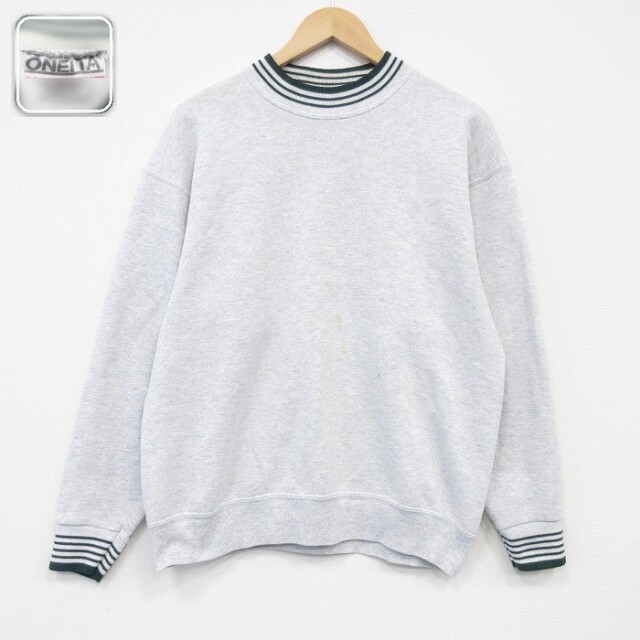 長袖スウェット 霜降り グレー L | 古着