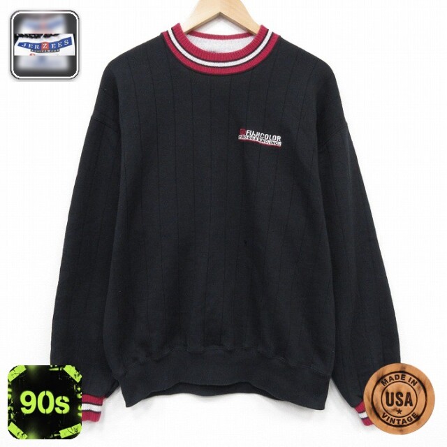 【50%OFF】ジャージーズ 90s 長袖スウェット フジカラー ブラック L | 古着