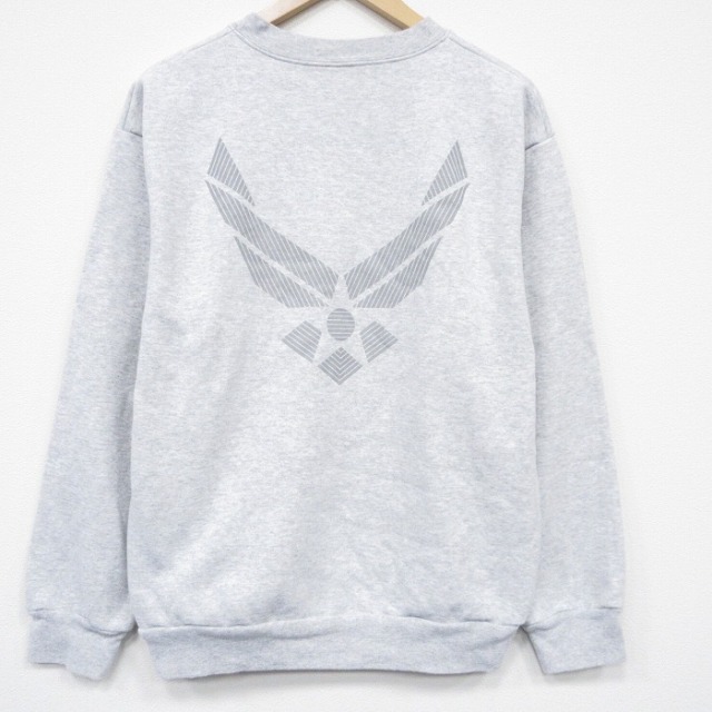 ミリタリー 長袖スウェット USエアフォース グレー M | 古着