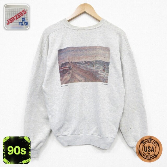 【50%OFF】ジャージーズ 90s 長袖スウェット ニュージャージー グレー L | 古着