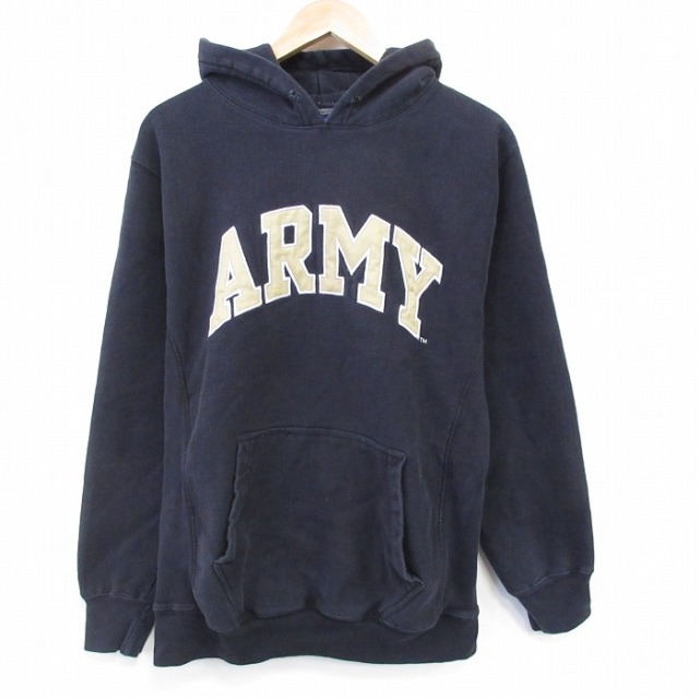 【20%OFF】STEVE&BARRYS 長袖スウェットパーカー ARMY ブラック L | 古着