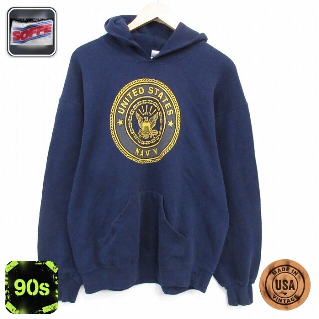 【50%OFF】USネイビー 90s ミリタリーパーカー リフレクター ネイビー L | 古着