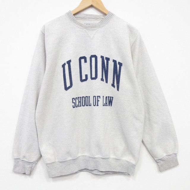 【20%OFF】90s 長袖スウェット UCONN ホワイト L | 古着
