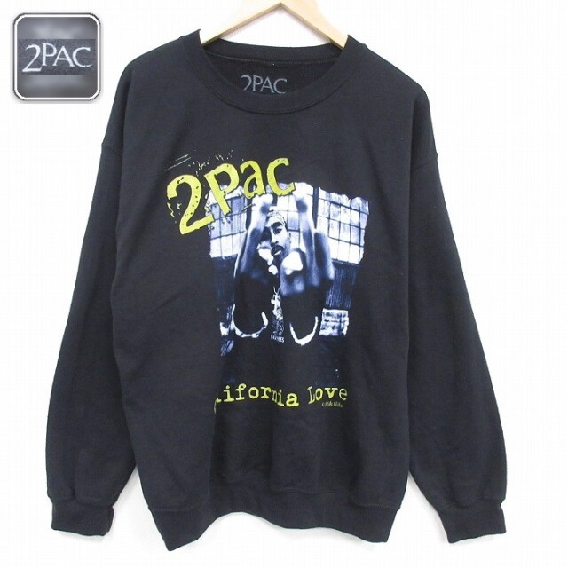 【50%OFF】長袖スウェット 2PAC ブラック L | 古着
