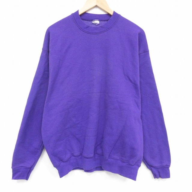 90s 長袖スウェット パープル XL | 古着