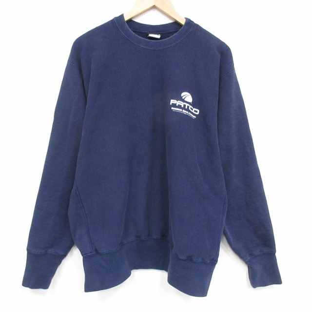 キャンバー 90s 長袖スウェット PATCO ネイビー XL | 古着