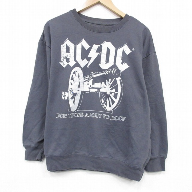 AC/DC 長袖スウェット AC/DC ライトグレー XL | 古着