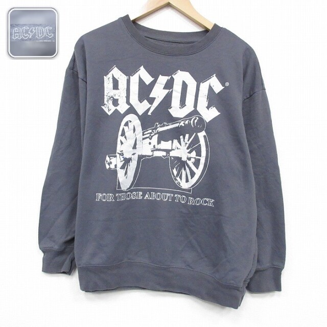 【50%OFF】AC/DC 長袖スウェット AC/DC ライトグレー XL | 古着