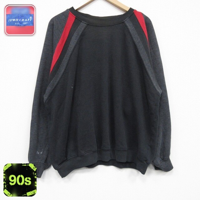 【50%OFF】タウンクラフト 90s 長袖スウェット ラグラン ネイビー XL | 古着