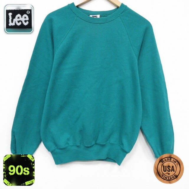 【50%OFF】リー 90s 長袖スウェット ラグラン ライトグリーン M | 古着