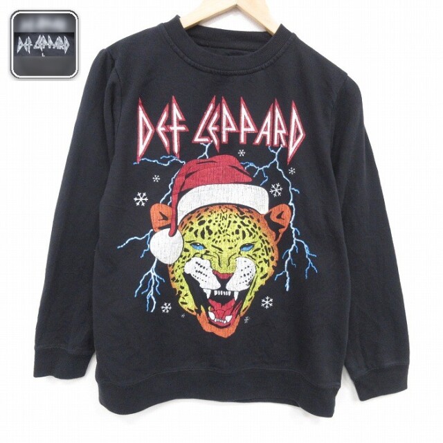 【50%OFF】デフレパード 長袖スウェット ブラック M | 古着