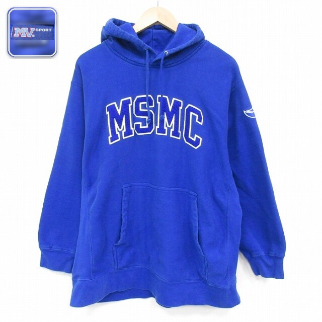 【50%OFF】MVスポーツ 長袖スウェットパーカー MSMC ブルー XL | 古着