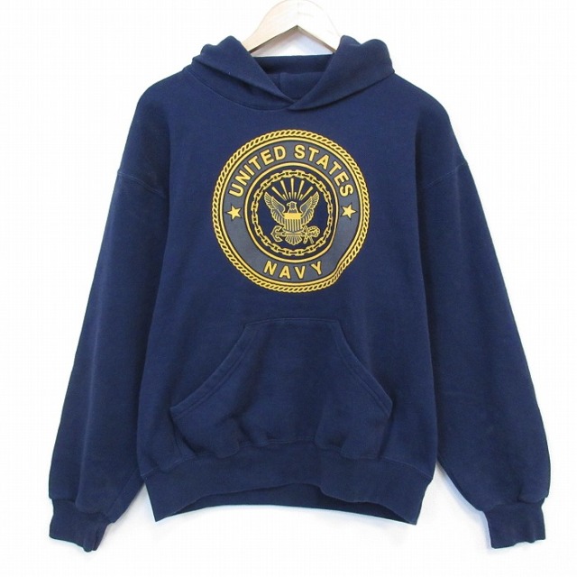 【20%OFF】USネイビー 90s ミリタリースウェットパーカー リフレクター ネイビー L | 古着