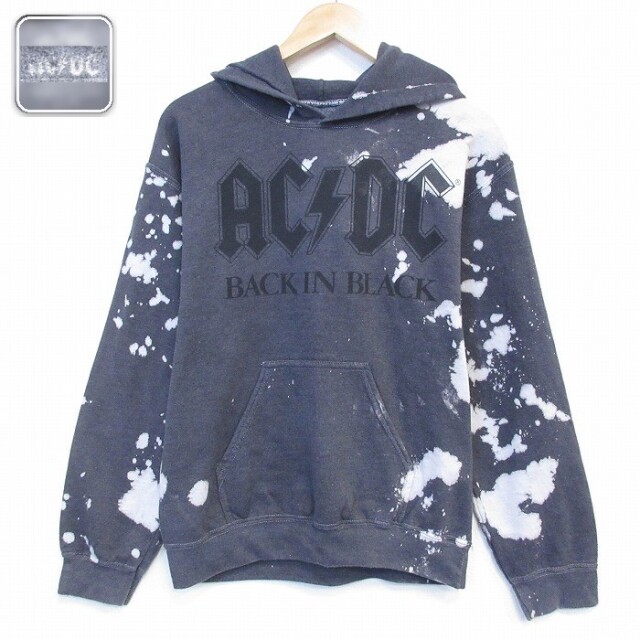 【50%OFF】AC/DC 長袖スウェット ブリーチ加工 グレー S | 古着