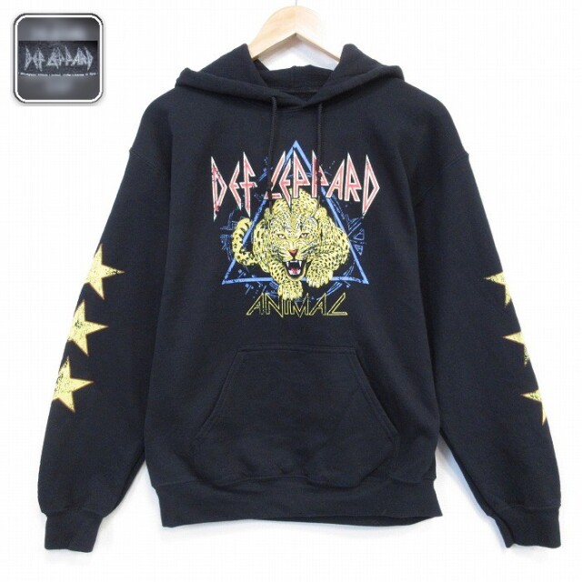 【50%OFF】デフレパード 長袖スウェット ブラック M | 古着