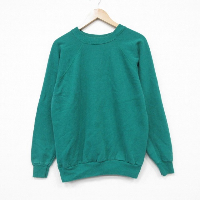 ヘインズ 90s 長袖スウェット ラグラン グリーン M | 古着