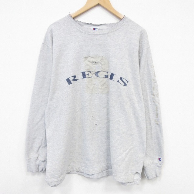 チャンピオン 90s 長袖スウェット REGIS グレー XL | 古着