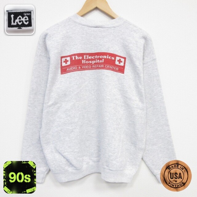 【50%OFF】リー 90s 長袖スウェット ホスピタル グレー L | 古着