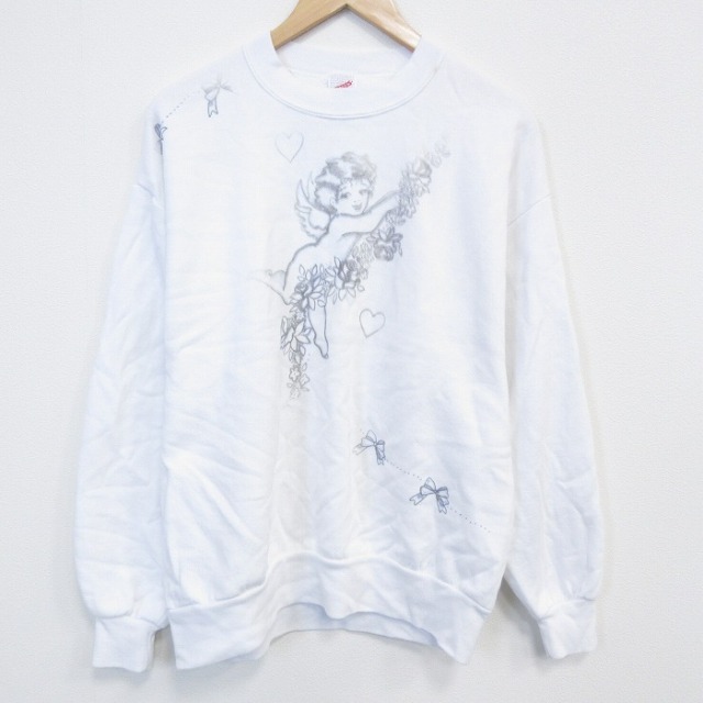 【20%OFF】ジャージーズ 90s 長袖スウェット 天使 ホワイト L | 古着