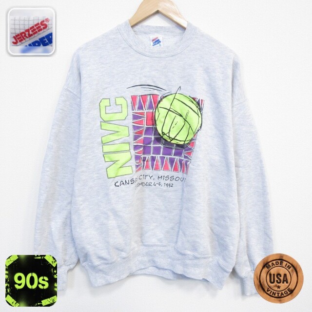 【50%OFF】ジャージーズ 90s 長袖スウェット バレーボール グレー L | 古着